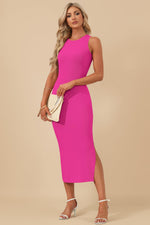 Load image into Gallery viewer, AUSELILY Womens Summer Bodycon Dresses 2025 Basic Casual Sleeveless Knit Tank Midi Dress, Rose Red S
