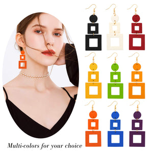 KINIVA Big Dangle Earrings for Women Trendy, Lightweight Boho Earrings Drop, Fashion Gifts for Christmas (38 Orange)