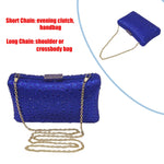 Load image into Gallery viewer, Crystal Box Clutch Rhinestone Handbags For Women Party Purse Wedding Evening Bag(blue)
