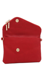 Load image into Gallery viewer, FashionPuzzle Envelope Wristlet Clutch Crossbody Bag with Chain Strap (Red) One Size
