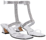 Load image into Gallery viewer, Giuseppe Zanotti, Devine Crystal 45 Sandals, 9, Silver
