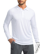 Load image into Gallery viewer, Men&#39;s Polo Shirt Long Sleeve Golf Shirts Lightweight UPF 50+ Sun Protection Cool Shirts for Men Work Fishing Outdoor(White, XXL)

