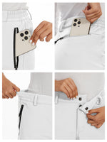 Load image into Gallery viewer, MAGCOMSEN Women's Fleece Lined Waterproof Insulated Softshell Pants Outdoor Snow Ski Pants Winter Warm Hiking Pants White S
