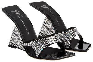 Giuseppe Zanotti, Akira Shine Sandals, 8, Black