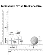 Load image into Gallery viewer, SugarTang Moissanite Cross Necklace for Women and Men, 14K/18K Gold Plated Sterling Silver Diamond Cross Necklaces (0.66cttw/0.94cttw,Silver/Gold)
