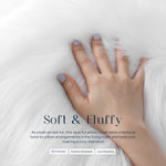 Load image into Gallery viewer, Phantoscope Pack of 2 Faux Fur Solid Throw Decorative Pillow Cover Cushion Covers Luxury Soft Decorative Pillowcase Fuzzy Pillow Covers for Bed/Couch,White 26 x 26 Inches

