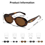 Load image into Gallery viewer, SOJOS Small Retro Oval Polarized Sunglasses for Women Men 90s Vintage Small Face UV400 Protection Tiny Sun Glasses SJ2286 Leopard Brown
