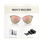 Load image into Gallery viewer, Versace VE2168 14095R 57MM Pink Gold/Dark Grey Mirror Pink Sunglasses for Women +Bundle with Accessory Eyewear Kit
