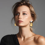 Load image into Gallery viewer, YUJIE Gold Earrings for Women Geometric Chunky Dangle Earring Trendy Two-Tone statement Jewelry
