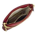 Load image into Gallery viewer, Dasein Italian Genuine Leather Handbag for Women Clutch Evening Bag Gold Chain Strap Shoulder Bag Crossbody Purse (Red)
