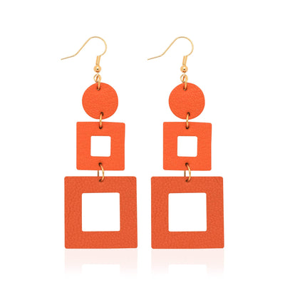 KINIVA Big Dangle Earrings for Women Trendy, Lightweight Boho Earrings Drop, Fashion Gifts for Christmas (38 Orange)