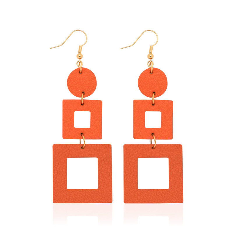 KINIVA Big Dangle Earrings for Women Trendy, Lightweight Boho Earrings Drop, Fashion Gifts for Christmas (38 Orange)