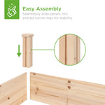 Load image into Gallery viewer, Best Choice Products 8x2ft Outdoor Wooden Raised Garden Bed Planter for Vegetables, Grass, Lawn, Yard - Natural
