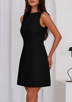 Load image into Gallery viewer, PRETTYGARDEN Womens Formal Short Dresses 2026 Summer Sleeveless Boat Neck A Line Elegant Mini Cocktail Party Dress (Black,Medium)
