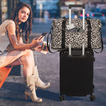 Load image into Gallery viewer, Expandable Travel Duffle Bag, Waterproof Weekender Overnight Bags for Women Men Hospital Bag for Women Labor Delivery Carry on Bag with Toiletry Bag for Travel Gym Airplanes(Leopard, X-Large)
