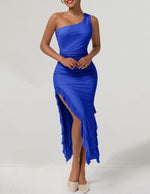 Load image into Gallery viewer, DRESSTELLS Women's Cocktail Dresses, Formal Fall Wedding Guest Bridesmaid Long Holiday Party Homecoming Prom Club Maxi Evening Gown 2025 RoyalBlue S
