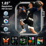 Load image into Gallery viewer, Smart Watch for Men Women, 1000mAh Battery 100-Day Standby Time, 1.85&quot; HD Screen Fitness Tracker, 110+ Sport Modes, IP68 Waterproof, Heart Rate/Sleep Monitor, Fitness Watch for Android/iOS (Black)
