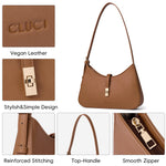 Load image into Gallery viewer, CLUCI Shoulder Bag for Women, Purses for Women, Handbag Hobo Bags Vegan Leather Crossbody Purse with Adjustable Strap Brown
