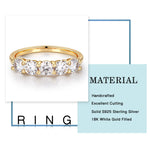 Load image into Gallery viewer, MOOSEA Mothers Day Gifts for Wife, 5 Stone Moissanite Wedding Bands for Women Anniversary Birthday Engagement Mothers Rings 925 Sterling Silver Moissanite Jewelry Gift Her Girlfriend Grandma
