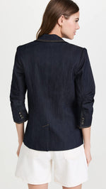 Load image into Gallery viewer, Cinq a Sept Women's Khloe Blazer, Indigo Denim, 8
