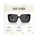 Load image into Gallery viewer, Versace VE4384B GB1/87 54MM Black/Dark Grey Square Sunglasses for Women +BUNDLE with ACCESSORY EYEWEAR KIT

