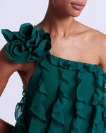 Load image into Gallery viewer, PATBO, Rosette One Shoulder Gown, 4, Galapagos
