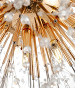 Load image into Gallery viewer, Isamacc Modern Crystal Chandelier Gold, 24-Light Large Firerwork Chandelier for Living Room, 39.3&quot; Crystal Sputnik Pendant Lighting for Entry Hallway Foyer
