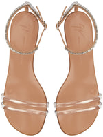 Load image into Gallery viewer, Giuseppe Zanotti, Agathe Plexi Flats, 9, Silver
