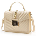 Load image into Gallery viewer, Top Handle Bag Quilted Crossbody Bags Trendy Designer Handbags for Women Beige Leather Cross Body Satchel Purses Shoulder Bag Goth Purse Large Leather Tote Bag for Women
