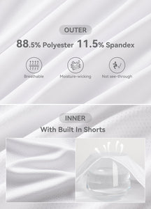 baleaf Womens Golf Dress Sleeveless Tennis Dresses with Built in Shorts Pockets Racerback Workout Athletic White M