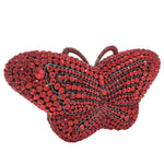 Load image into Gallery viewer, Boutique De FGG Butterfly Crystal Clutch Bags Women Evening Bag Party Rhinestone Handbags Bridal Crystal Clutch Purses,Mini,Red
