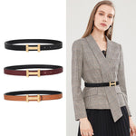 Load image into Gallery viewer, Women's Belts with Gold Buckle, Fashion Waist Band, Elegant Ladies' Belt, Gift for Women
