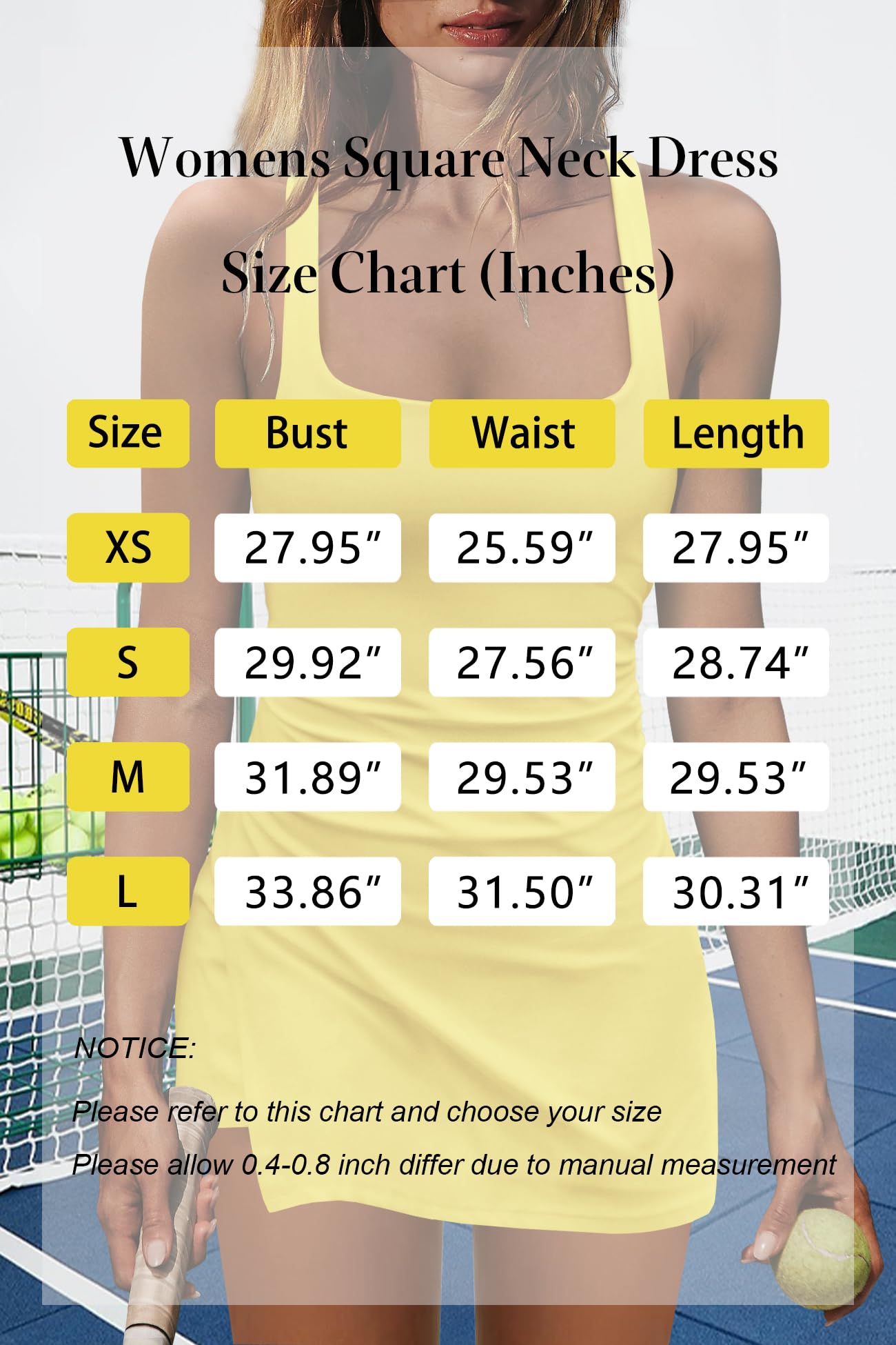 Nirovien Womens Tennis Dress with Built in Shorts Athletic Dresses Workout Dress Skort Dress Golf Outfits(Green,M)