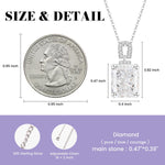 Load image into Gallery viewer, PurpleMoon Silver Necklace for Women, 18k White Gold Plated April Birthstone Diamond Crystal Pendant, Elegant Jewelry Gift for Birthday, Valentine’s Day, Christmas
