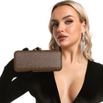 Load image into Gallery viewer, Boutique De FGG Brown Evening Bags and Clutches Women Formal Crystal Clutch Handbags Wedding Rhinestone Clutch Purse,Mini
