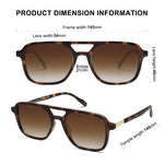 Load image into Gallery viewer, SOJOS Retro Aviator Sunglasses for Women Men,Trendy Rectangle Womens Mens Shades Sun Glasses SJ2202 Tortoise Frame Brown Grading Lens
