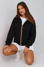 Load image into Gallery viewer, PRETTYGARDEN Hoodies for Women Sweatshirt Zip Up Hoodie Fall Fashion 2025 Trendy Long Sleeve Jackets Winter Clothing Outfits (Black,Medium)

