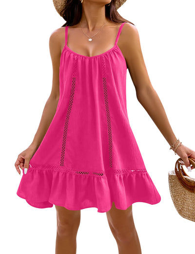 Blooming Jelly Womens Bathing Suit Cover Up Swim Beach Dresses Cover Ups Swimsuit Coverups 2025(M, Hot Pink)
