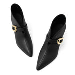 Load image into Gallery viewer, Muikecors Womens Ankle Boots Stiletto Closed Matte Pointed Kitten Heel Booties High Heel Fashion Ankle &amp; Booties Slip on Winter Dress Evening Party Boots Shoes 3 Inch Black Matte Size 10
