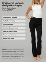 Load image into Gallery viewer, Conceited Womens Dress Pants with Tummy Control - Wear to Work - Stretch High Waisted Slacks with Pockets - Midnight Black - Small
