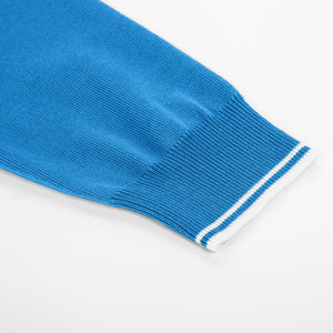 Women's Long Sleeve Argyle Knit Sweater Fitted Polo Pullover Work Casual Tops(XXL, Dodger Blue)