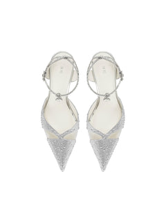 JW PEI Women's Haidi Artificial Crystal Pumps - Silver