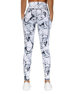Load image into Gallery viewer, THE GYM PEOPLE Thick High Waist Yoga Pants with Pockets, Tummy Control Workout Running Yoga Leggings for Women (Medium, Marble)
