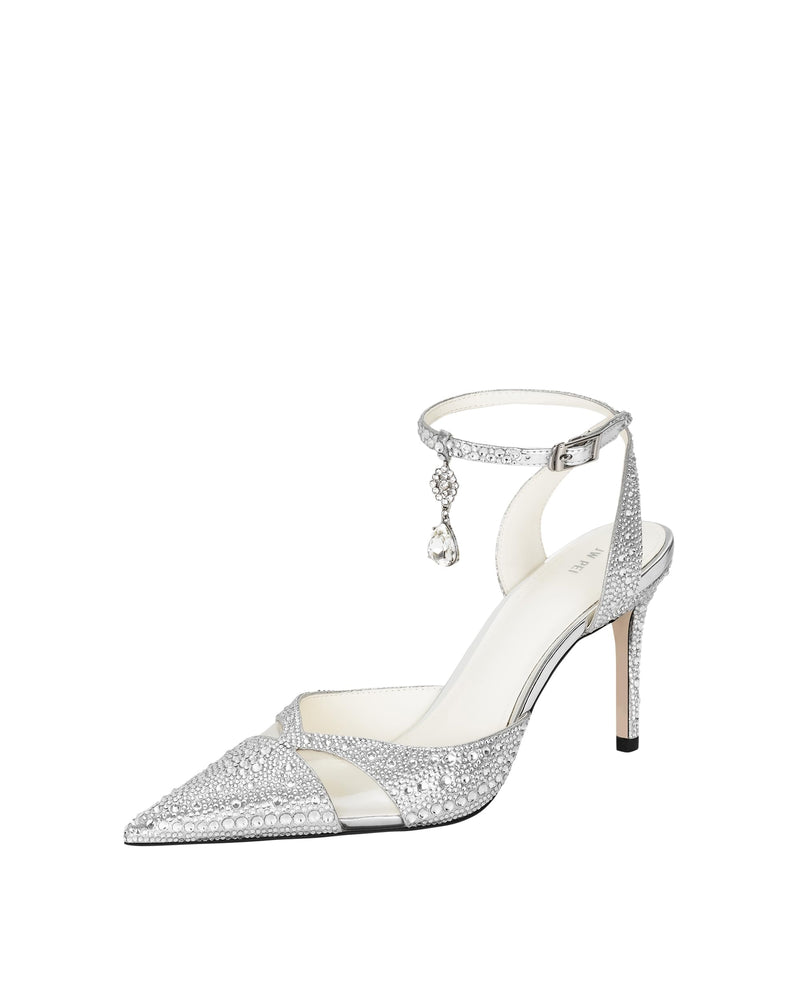 JW PEI Women's Haidi Artificial Crystal Pumps - Silver