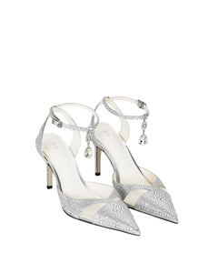 JW PEI Women's Haidi Artificial Crystal Pumps - Silver
