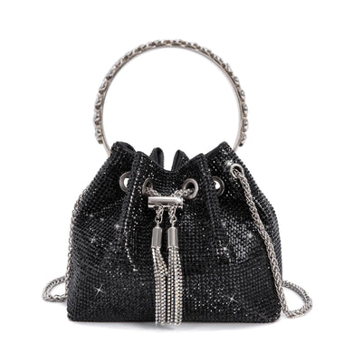 Sweetovo Bling Crystal Rhinestone Purse for Women Sparkly Clutch Handbag Crossbody Bag for Evening Wedding Party Prom