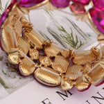 Load image into Gallery viewer, Enrwin Women’s Wedding Bridal Crystal Leaf Flower Stretch Bangle Elastic Wide Bracelet Jewelry for Brides Bridesmaid (Rose Red-Gold Plated, Alloy)
