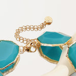 Load image into Gallery viewer, Firstmeet Vintage Resin Rhinestone Necklace Irregularly Shaped Elegant Crystal Collar for Women(XL-1240-Blue)

