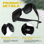 Load image into Gallery viewer, GQUEEN Oversized Square Frame Sunglasses Womens Retro Vintage Trendy Black Shades,S904
