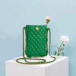 Load image into Gallery viewer, Montana West Small Crossbody Bags for Women Trendy Quilted Cell Phone Purse Chain Wallet Bag MWC-1412GN
